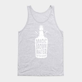 Bourbon bottle Funny Definition Drinking Quote Magic Brown Water For Fun People Vintage Tank Top